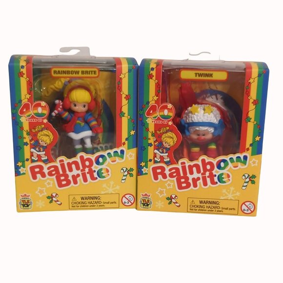Rainbow Brite & Twink TLS Toy 40th Anniversary Christmas Minifigure Set - Picture 1 of 4